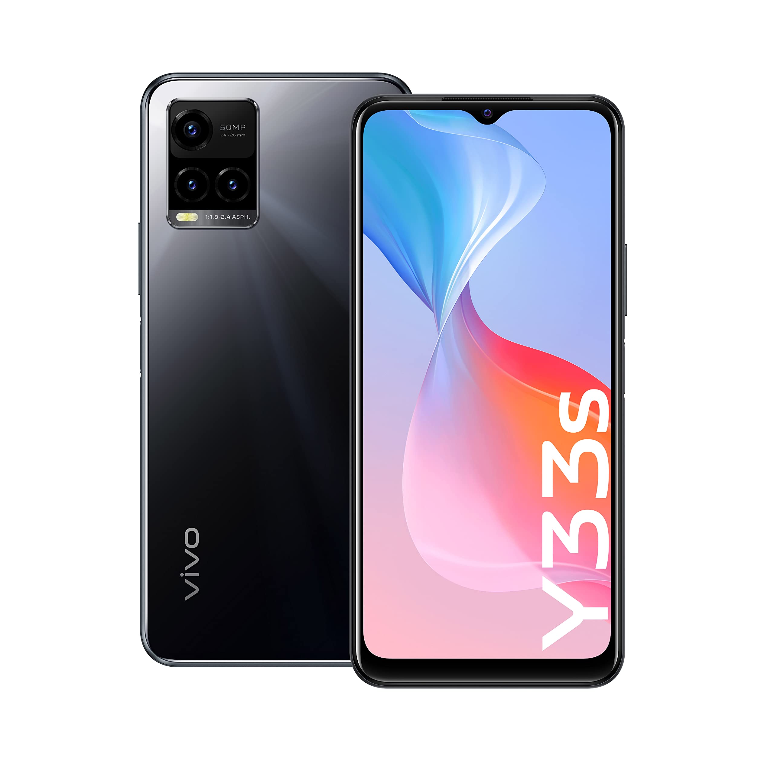 大容量128GB/RAM 8+4GB vivo Y33s SIMフリー ブラック Vivo Y33s with 8GB RAM and 128GB Storage (Mirror Black,5000mAh